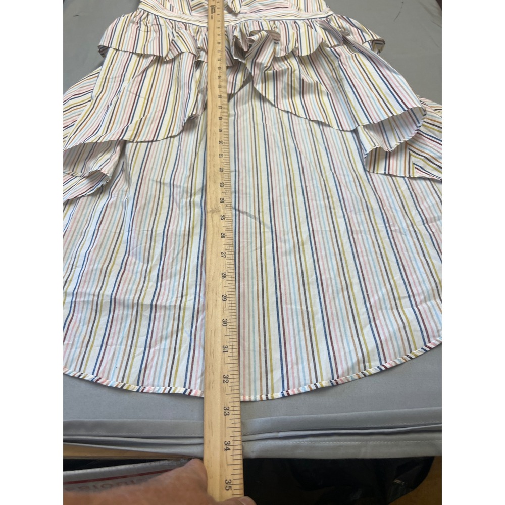 English Factory Multi Color Stripe High Low Tiered Tie Front top Medium NWT - Picture 4 of 6